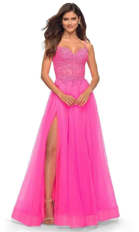 YEAR-End Sale La Femme - 30755 Sweetheart Embroidered A-line Gown