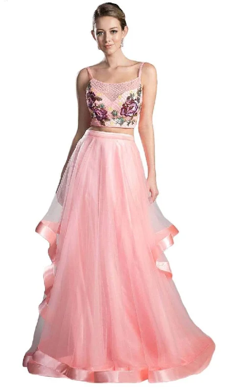 Bargain Blast Cinderella Divine - Two Piece Embroidered Tulle Evening Dress 11793