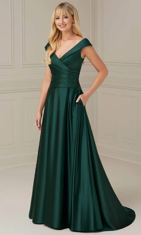 Price Rollback Christina Wu Elegance 17117 - Pleat Bodice A-Line Evening Dress