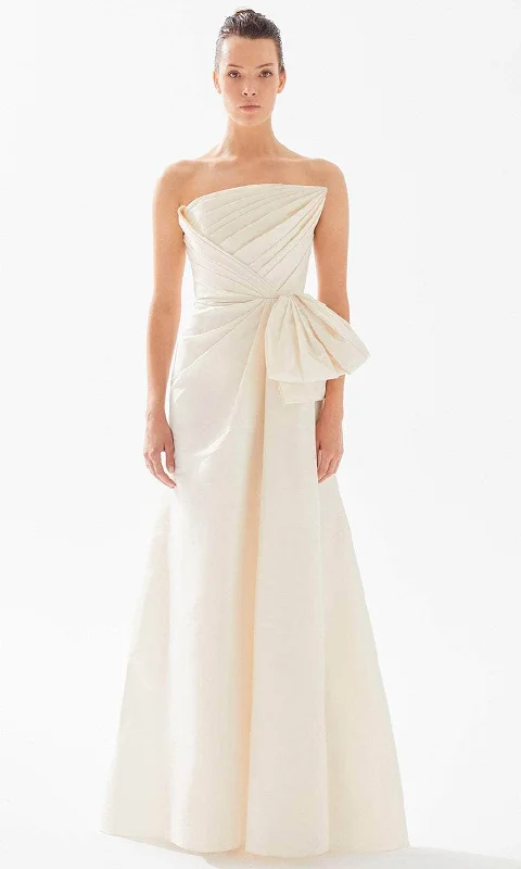 Great Bargains Tarik Ediz 98246 - Pleated Strapless Evening Gown