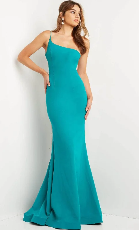 Don't Wait JVN by Jovani JVN08327 - One Shoulder Mermaid Prom Gown