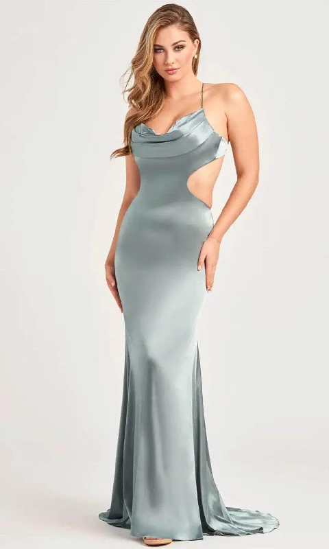 Low Prices Colette By Daphne CL5282 - Cowl Neck Satin Prom Dress