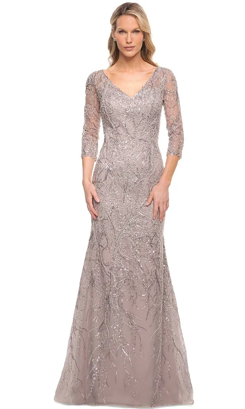 Weekend Flash Sale La Femme 30044 - Embroidered Mermaid Mother of the Groom Dress