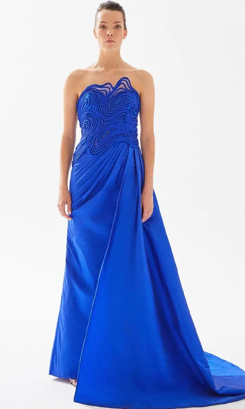 Low Prices Tarik Ediz 98227 - Strapless Soutache Evening Gown
