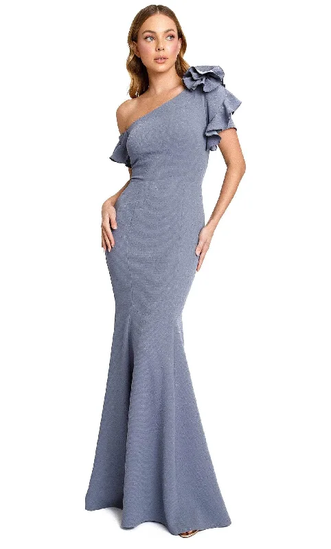 Warehouse Sale Nicole Bakti 658L - Ruffled Sleeved Prom Dress