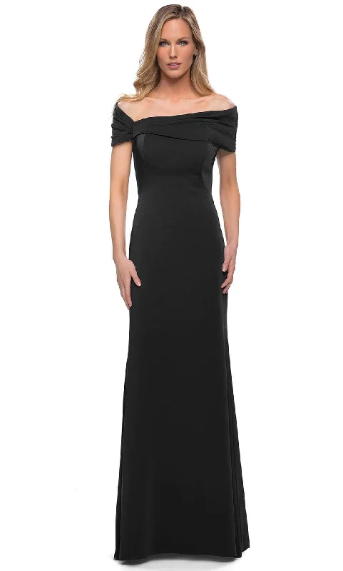 Today’s Deal La Femme - 29537 Fitted Off Shoulder Evening Dress