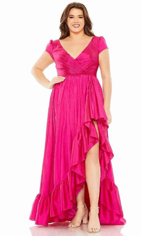 Super Bargain Mac Duggal 68525 - V Neck Ruffle Dress