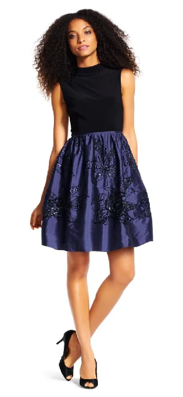 Massive Deals Adrianna Papell - High Neckline Embellished Short Dress AP1E200162