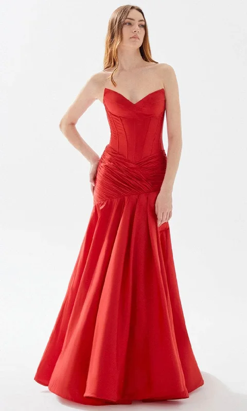 Unbeatable Prices Tarik Ediz 52110 - Strapless Corset Trumpet Prom Dress