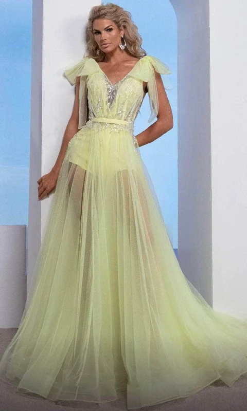 Bargain Bin MNM Couture M0080 - Embellished A-Line Prom Dress