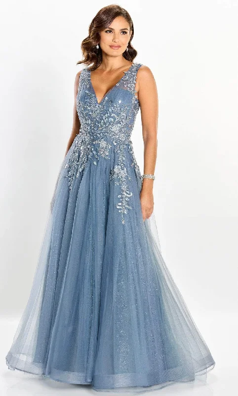 Friends and Family Sale Montage by Mon Cheri M2203 - Glittered Floral Tulle A-line Dress