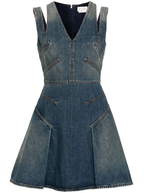 Lowest Prices Alexander McQueen Dresses Blue