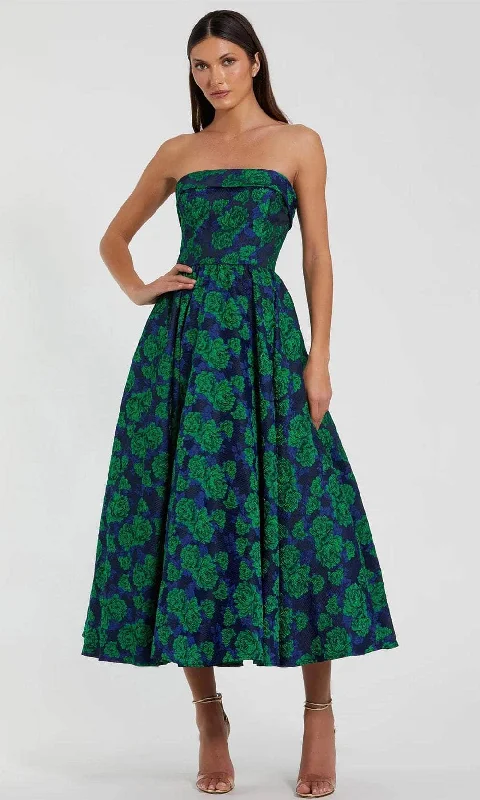 Fantastic Offers Mac Duggal 27594 - Straight-Across Neck Floral Cocktail Dress