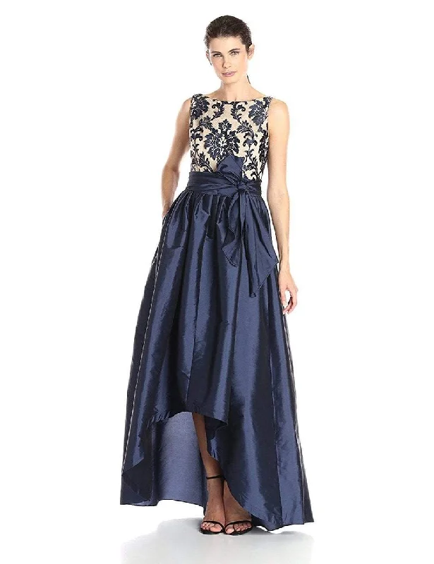 The Best Prices Adrianna Papell - 81928510 Sleeveless Floral Bateau Hi-Low Ballgown