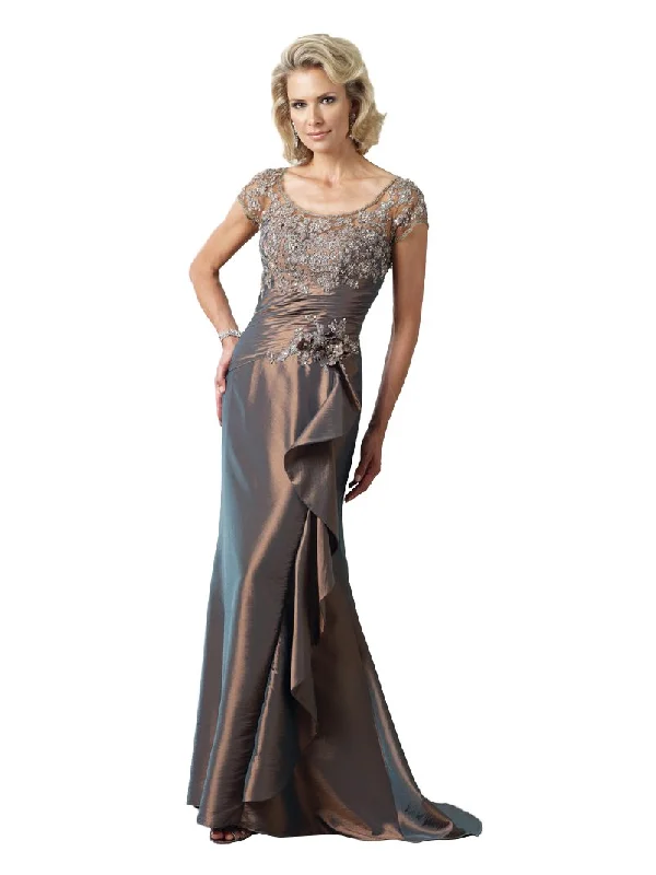 Weekend Deal Mon Cheri - Lace Illusion Gown in Sapphire 112922