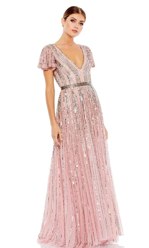 Instant Savings Mac Duggal - 70108 Short Sleeve Embellished Dress