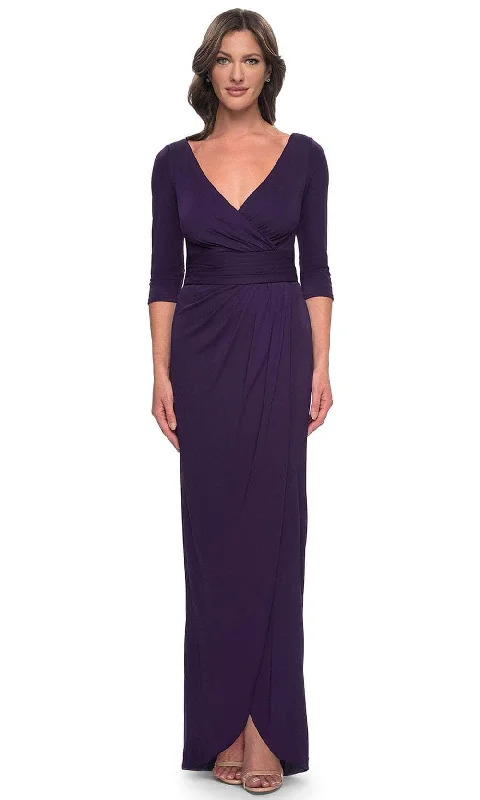 Exclusive Offers La Femme 31014 - Tulip Hem Jersey Evening Dress