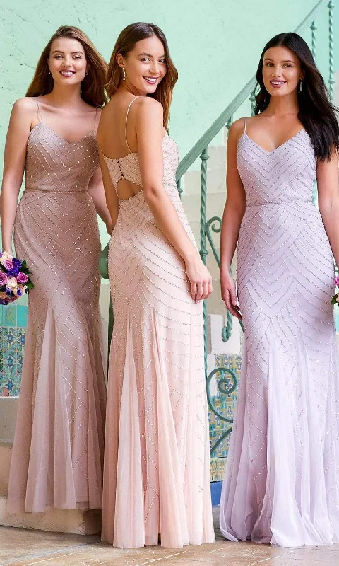 Massive Deals Adrianna Papell Platinum - 40321 Beaded Sheath Dress