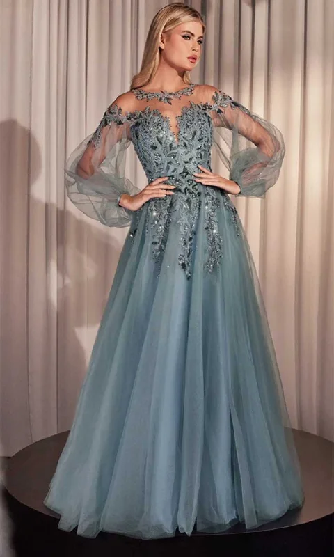 Can't Miss Andrea and Leo A1263 - Bishop Sleeve Evening Gown