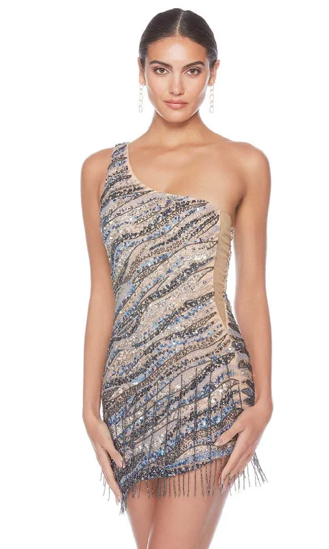 Loyalty Reward Alyce Paris 84011 - Sequined One-Sleeve Cocktail Dress