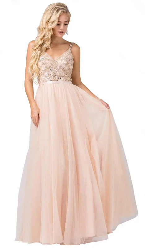 Price Smash Dancing Queen - Beaded Bodice Tulle A-Line Gown 2519