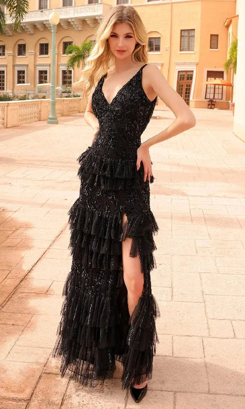 Can't Be Beat Primavera Couture 4106 - Tiered Sheath Prom Dress