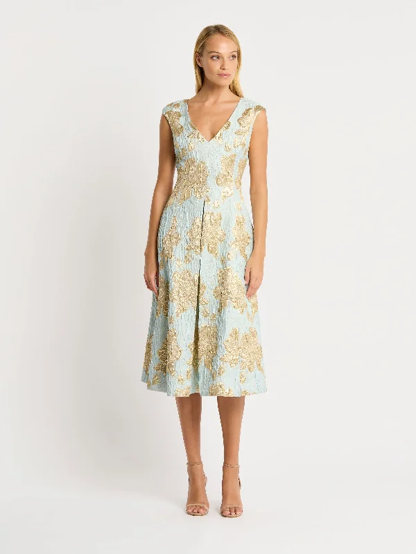 Price Fest Cressida V-Neck - Blue/Cream