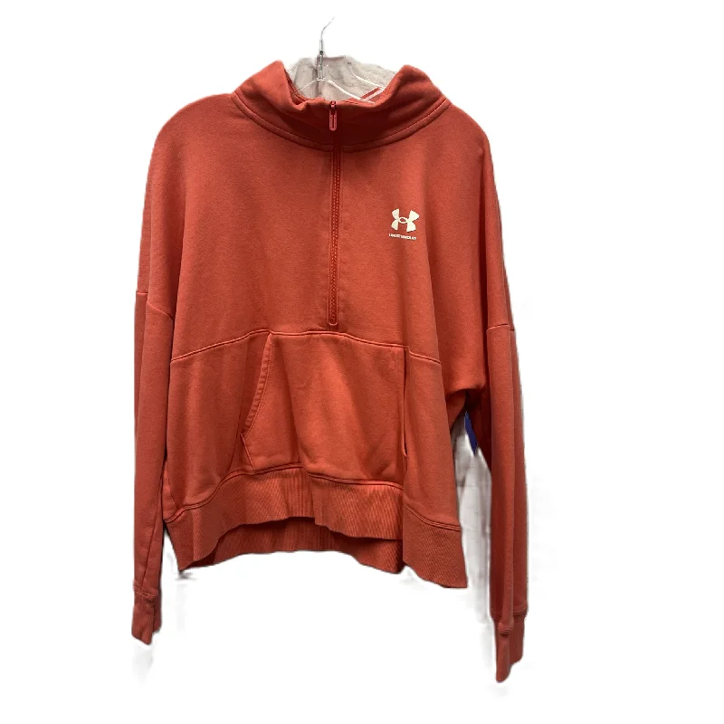 Super Sale Athletic Sweatshirt Collar By Under Armour In Orange, Size: Xl