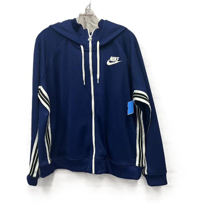 Don't Miss Athletic Sweatshirt Hoodie By Nike Apparel In Blue, Size: 1x