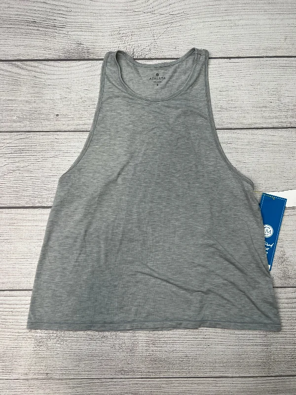 Super Bargain Athletic Tank Top By Athleta In Grey, Size: S