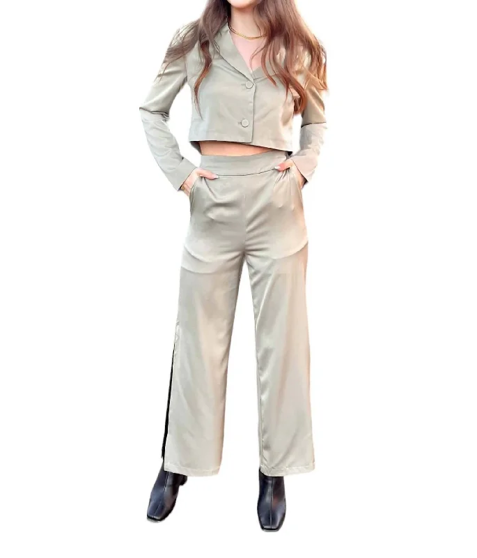 Daily Deals Conquering Goals Blazer And Trouser Set In Moss