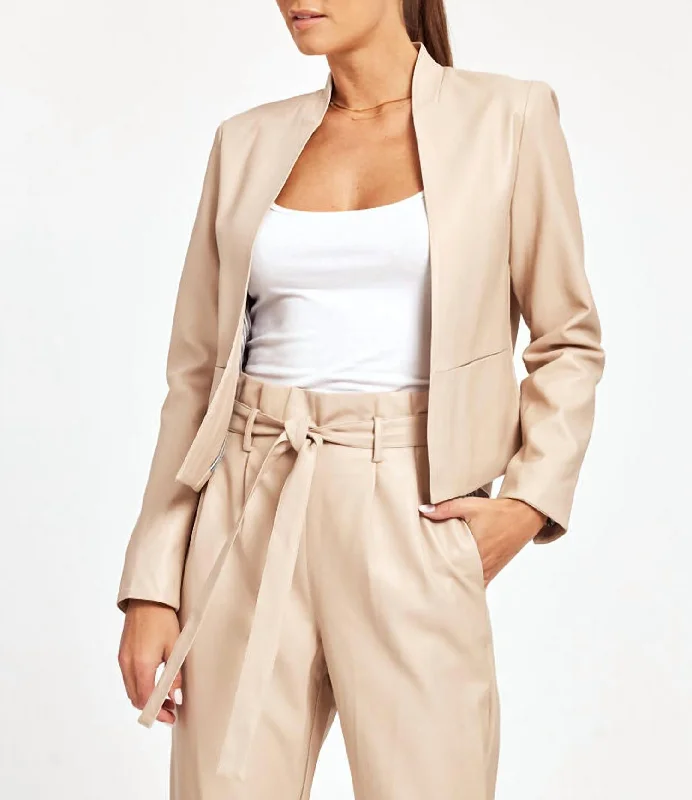 Cornerstone Open Front Blazer In Oyster