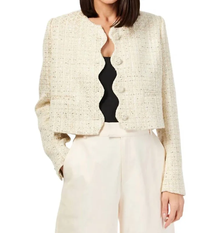 Giselle Blazer In Gold Fleck