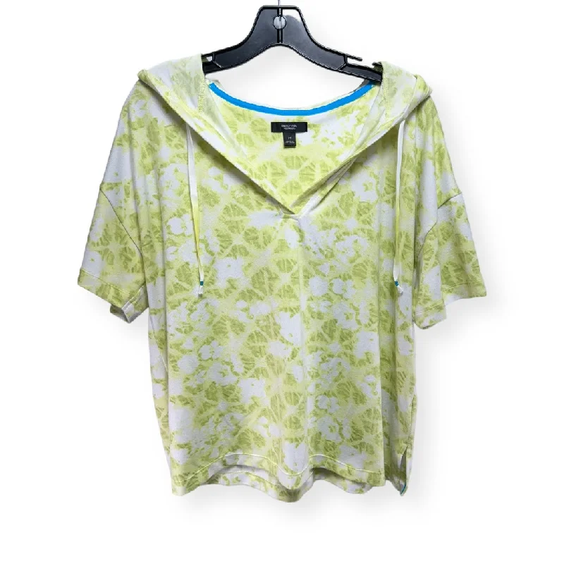 Special Price Green & White Top Short Sleeve Simply Vera, Size M