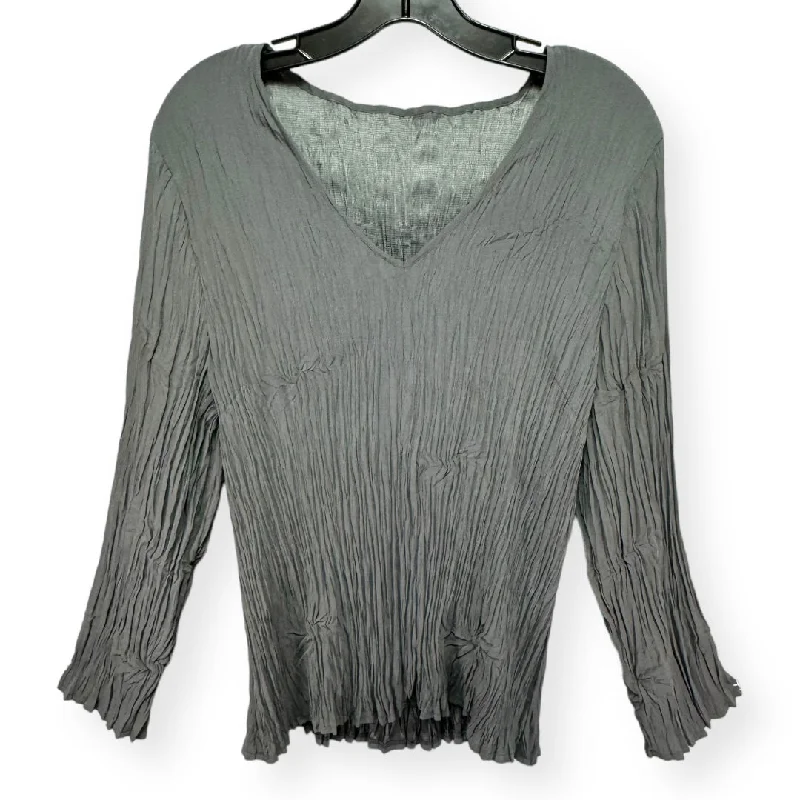 The Best Prices Grey Top Long Sleeve Designer Babette, Size L