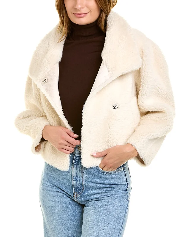 YEAR-End Clearance La Fiorentina Short Teddy Coat