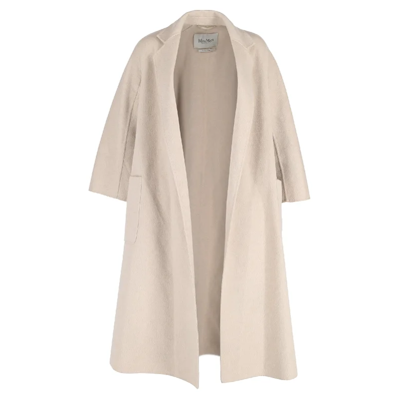 Price Rollback Max Mara Open Front Coat in Beige Wool