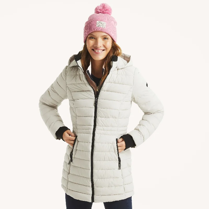 Great Bargains Nautica Womens Puffer Jacket With Removable Hood