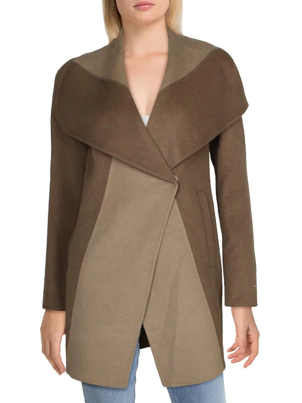 Seasonal Sale Nikki Womens Wool Blend Wrap Coat Wool Coat