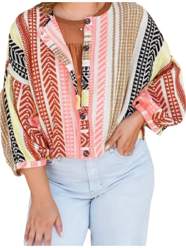 Special Buy Patterned Shirt Jacket In Multi-Colored