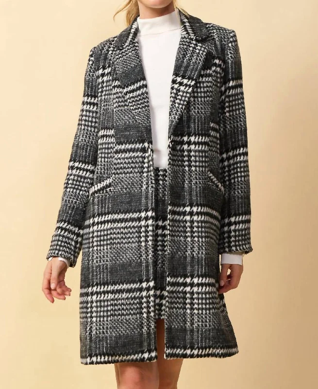 Price Buster Percy Plaid Jacket In Black White