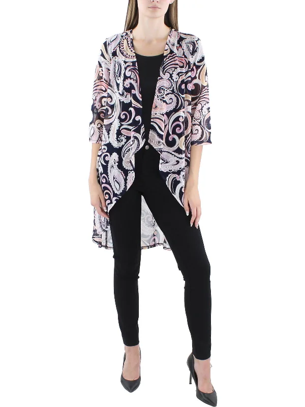 Bargain Prices Petites Womens Open Front Textured Duster Blazer