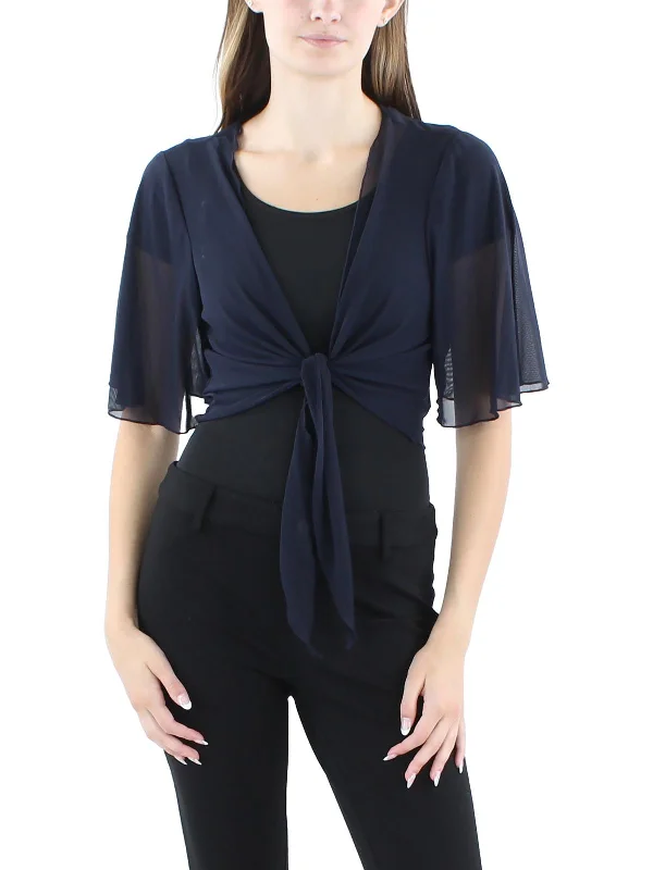 Inventory Reduction Petites Womens Sheer Nylon Bolero