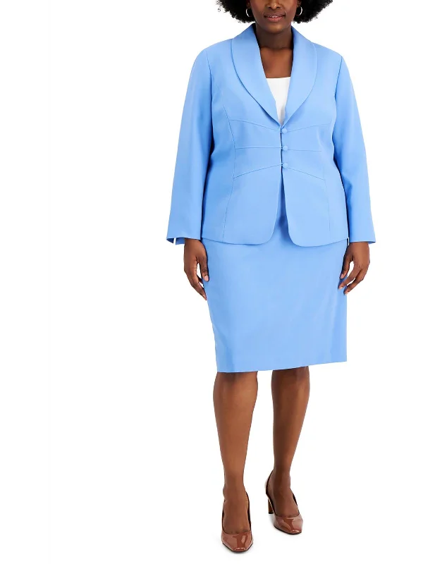 Loyalty Reward Plus Womens 2PC Office Wear Skirt Suit