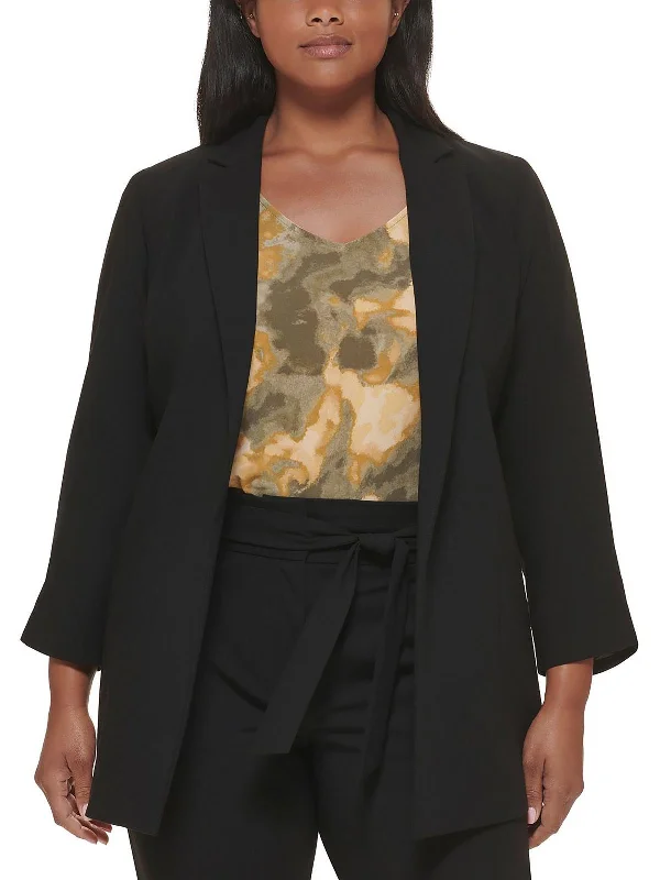Deal Explosion Plus Womens Dressy Ruched Open Front