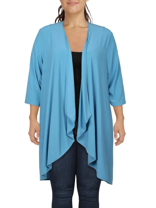 Today's Special Plus Womens Open Front Drapey Duster Blazer