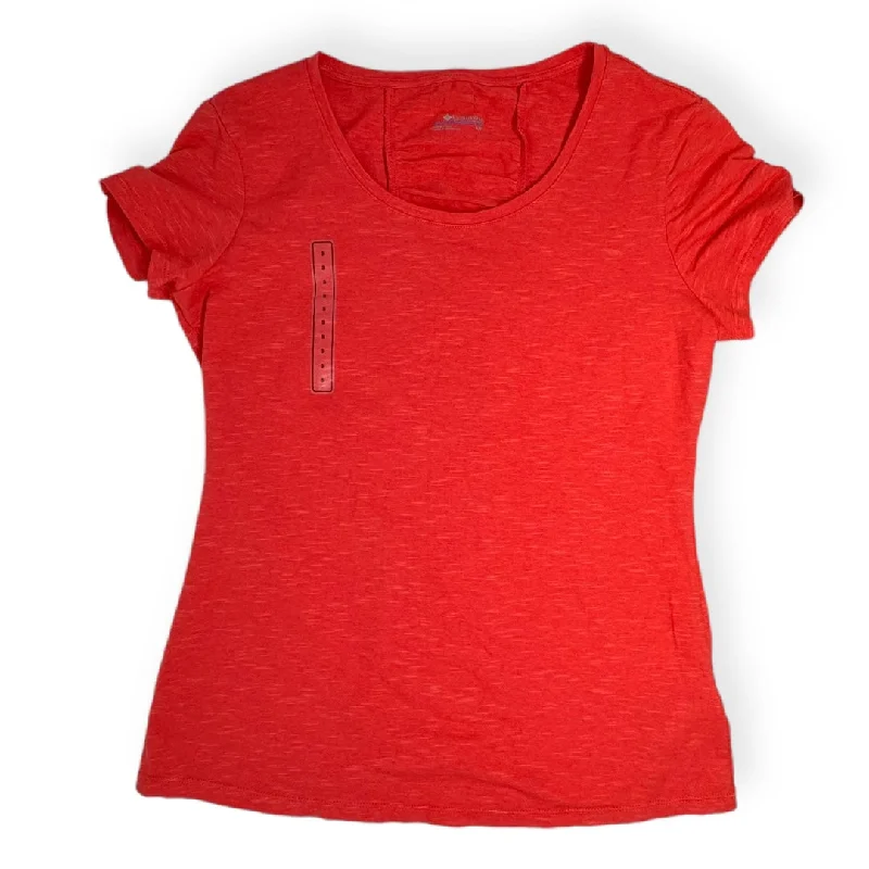 Unbeatable Prices Red Athletic Top Short Sleeve Columbia, Size S