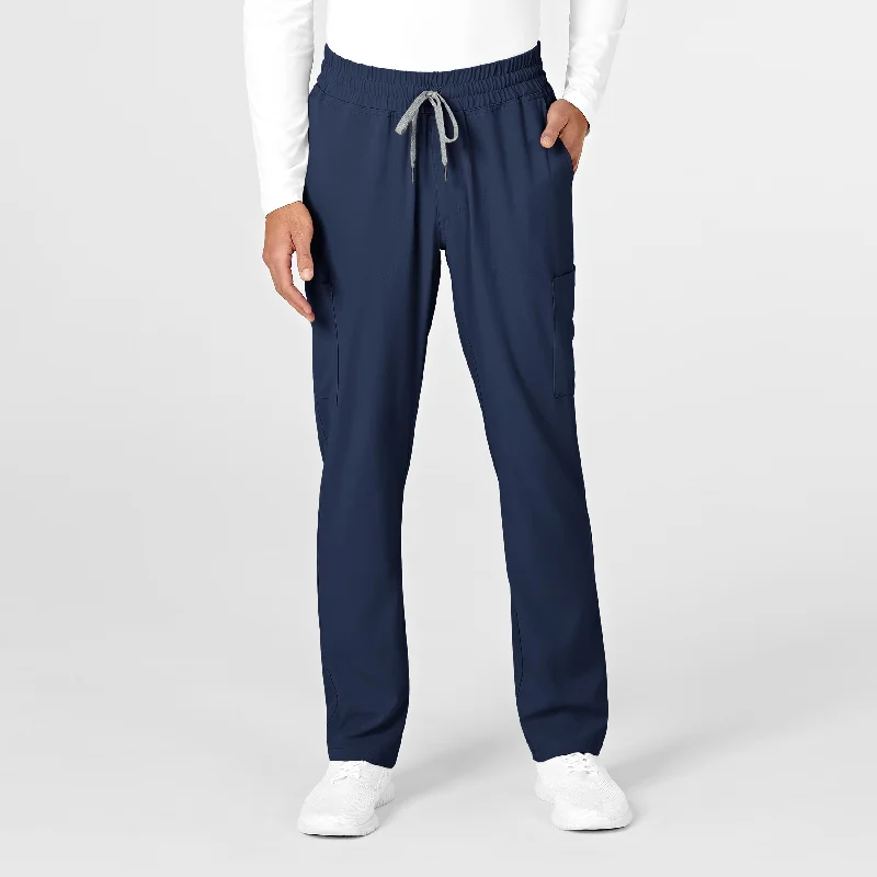 Shop and Save RENEW Mens Straight Slim Scrub Pant - Navy