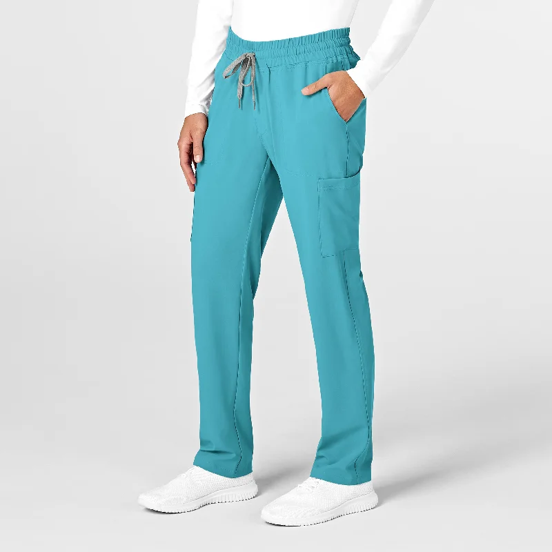 Can't Miss RENEW Mens Straight Slim Scrub Pant - Teal Blue