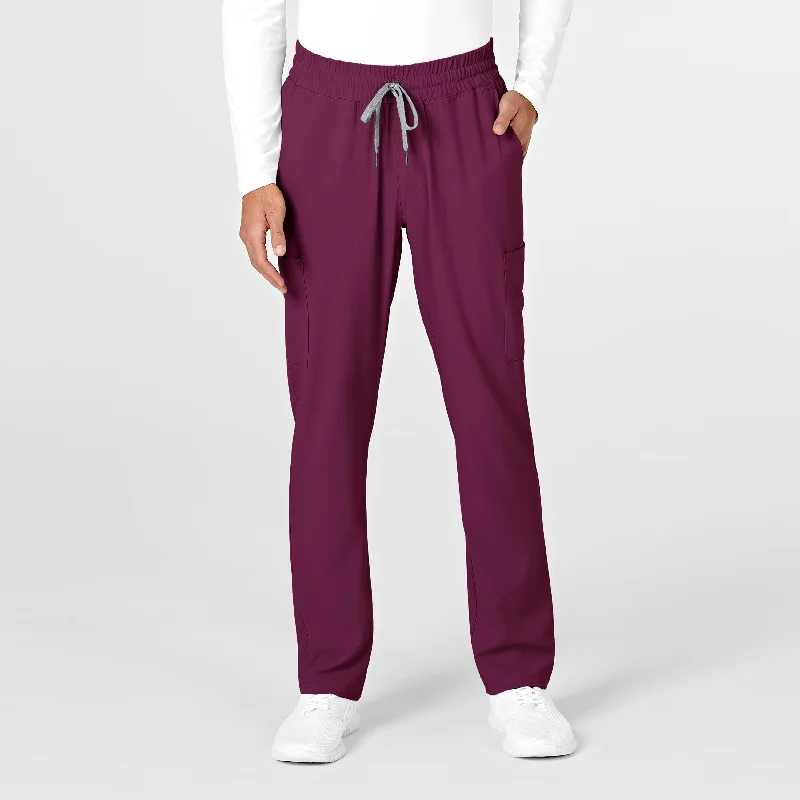 Fantastic Offers RENEW Mens Straight Slim Scrub Pant - Wine